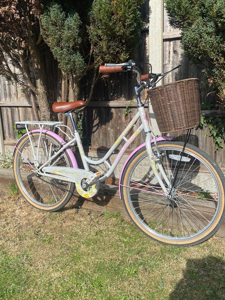 Heritage bike vintage style with basket 